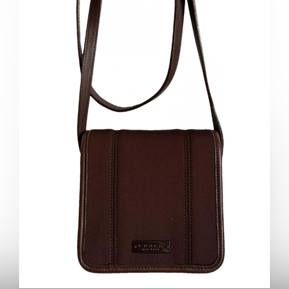Vintage Coach Neo Mini flap 6213 Brown small shoulder bag Made in Italy EUC
